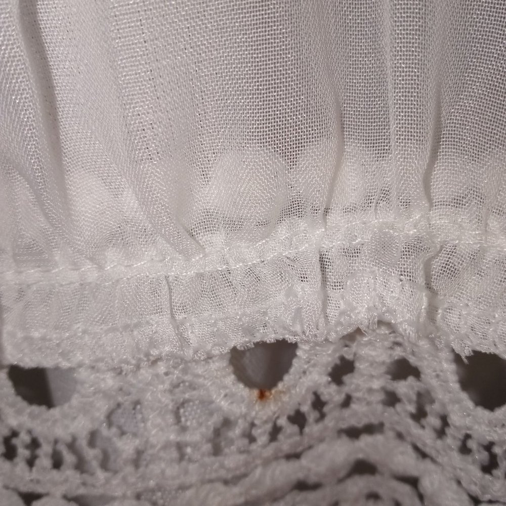 RESTOCKED!! Long White Semi-Sheer Cover Up - Picture 16 of 16